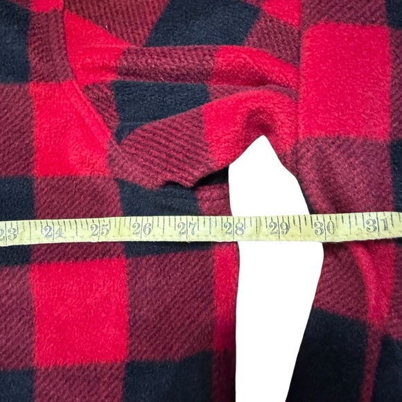 Chaps Men's Thick Flannel Red and Black Buffalo Plaid Shacket Shirt Size XXL - Picture 8 of 9
